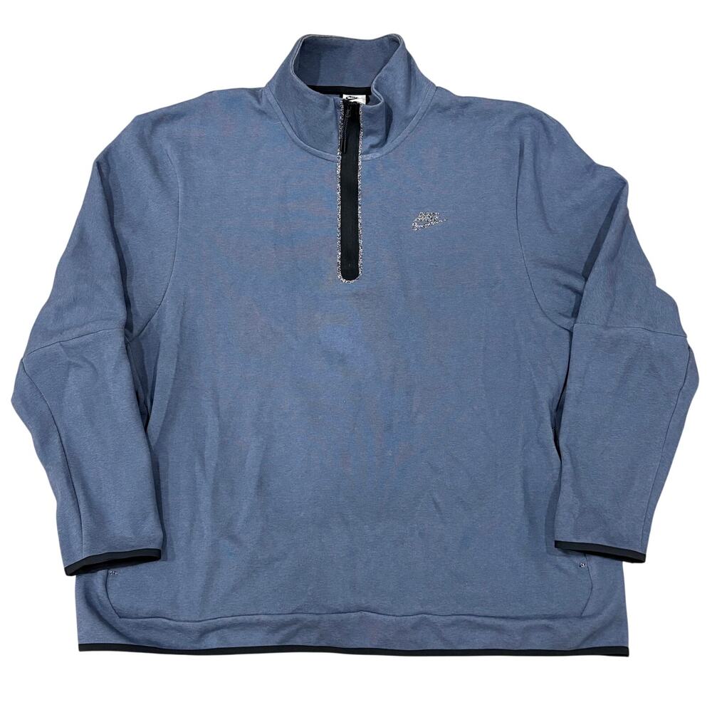 Nike Tech Sportswear‎ 1/2 Zip Sweatshirt Pullover Blue Cement Men 3XL DQ4314-491